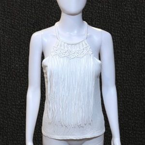Zara Trafaluc Crocheted Fringe Tank